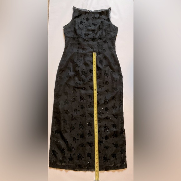 Woman’s B.Moss Dress Collection Long Sheer Lined Black Evening Dress, Sz 12 - Picture 8 of 11